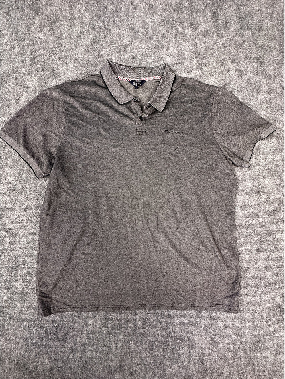 Ben Sherman Men's Polo Shirt XL Gray Cotton Blend